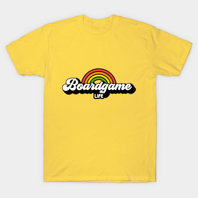 Groovy Rainbow Boardgame Life T-Shirt by rojakdesigns